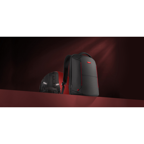 Anti-theft backpack xenon 17" Red